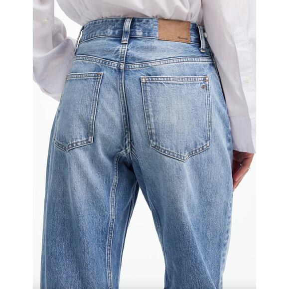 Madewell The Tall Darted Barrel Leg Jean Dobbins Wash Blue Rigid Slouchy 26T NWT - Picture 5 of 15
